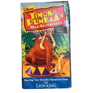 Disney Timon & Pumbaa’s Wild Adventures VHS Live & Learn y2k kids tv show